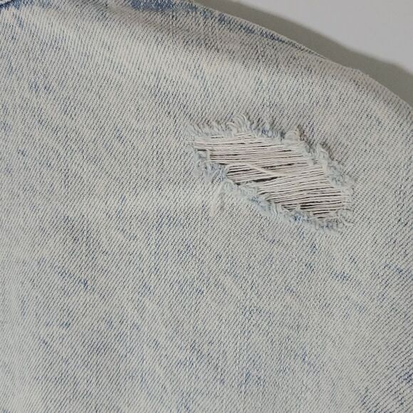Banana Republic Distressed  Denim Jacket Light Wash Size Small - Picture 6 of 8